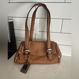 Tignanello brown leather shoulder bag
